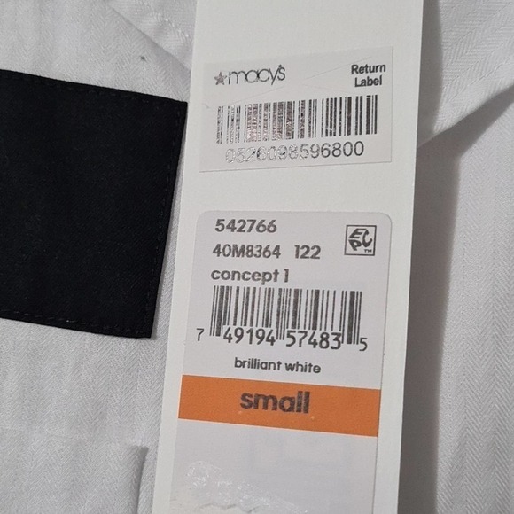 Calvin Klein White Short Sleeve Shirt Small NWT - Picture 4 of 6